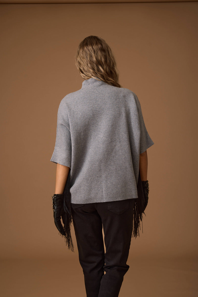 Pull Con Frange grigio|Colore:Grigio