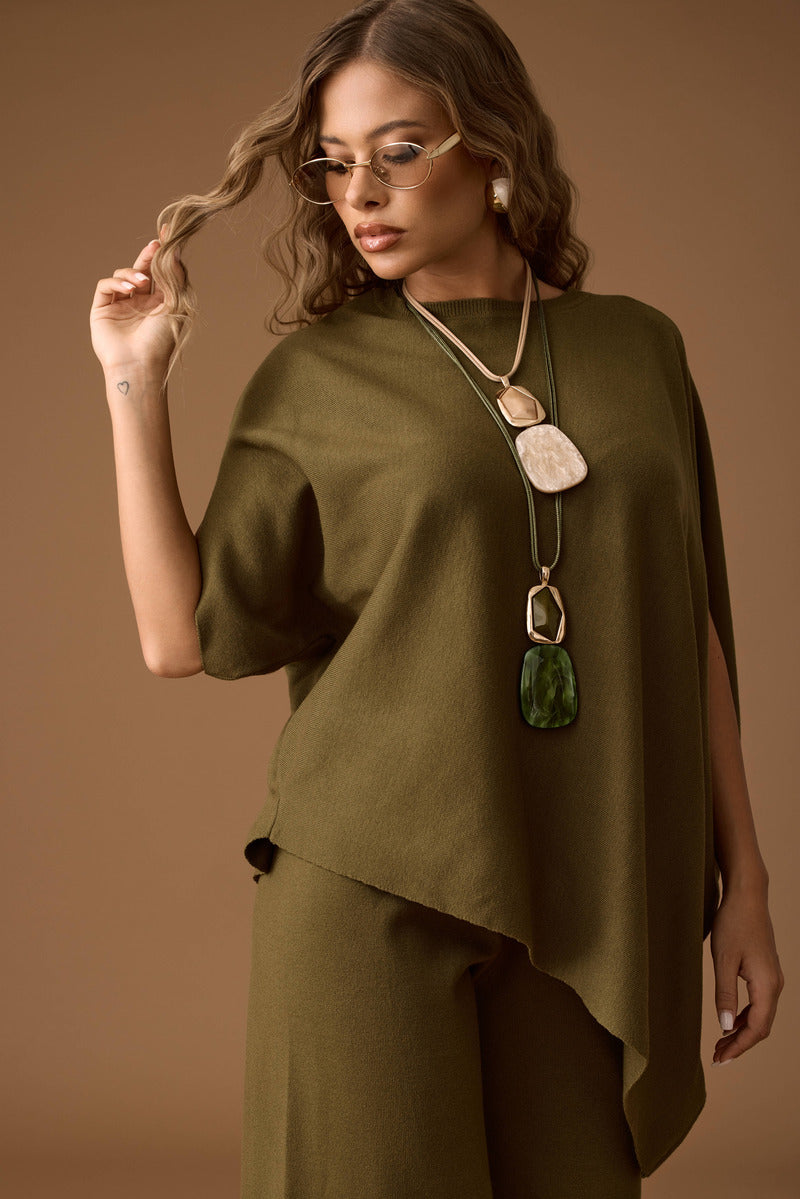Collana Ciondolo Pietra Verde|Colore:Verde