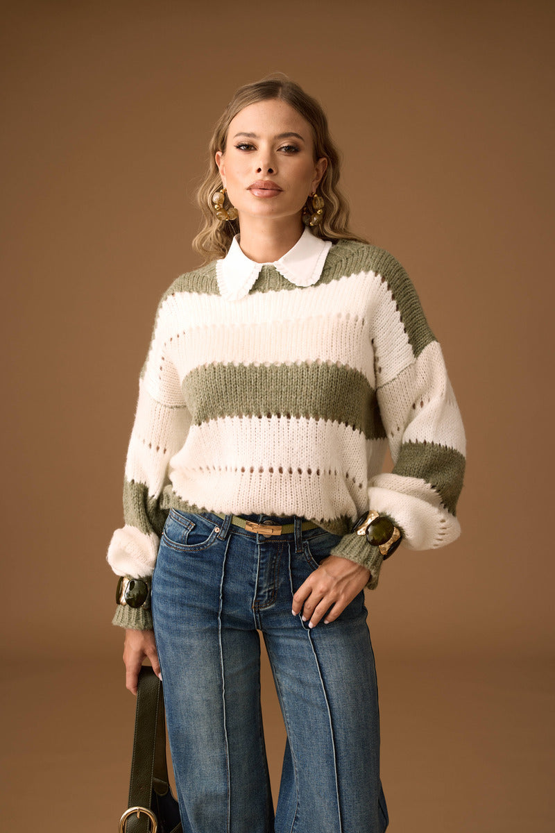 Pull Fasce verde militare|Colore:Verde militare