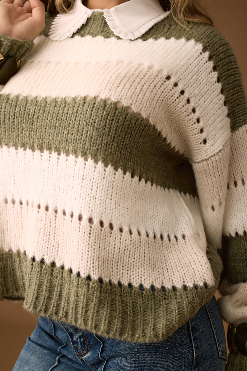 Pull Fasce verde militare|Colore:Verde militare