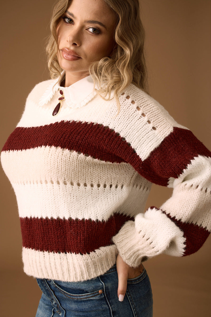 Pull Fasce rosa|Colore:Rosa