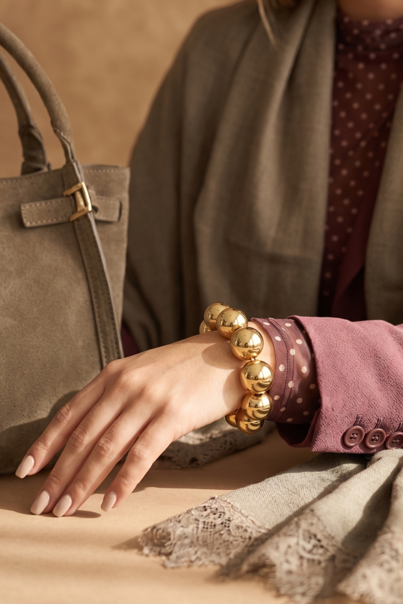 Bracciale Perle Oro|Colore:Oro