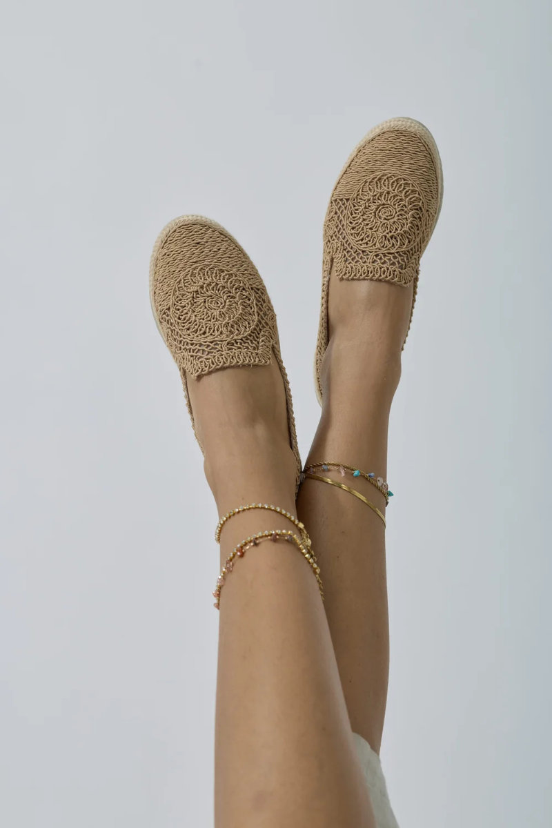 Espadrillas Macramé beige|Colore:Beige