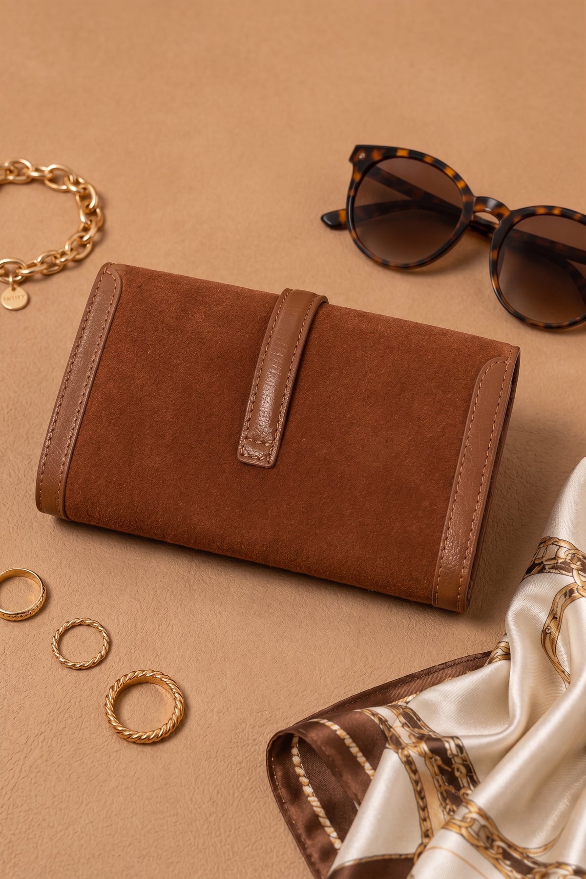 Clutch H cuoio|Colore:Cuoio