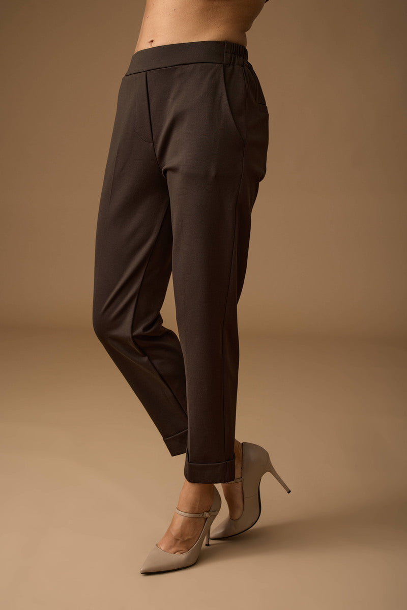 Pantalone Punto Milano testa di moro|Colore:Testa di moro