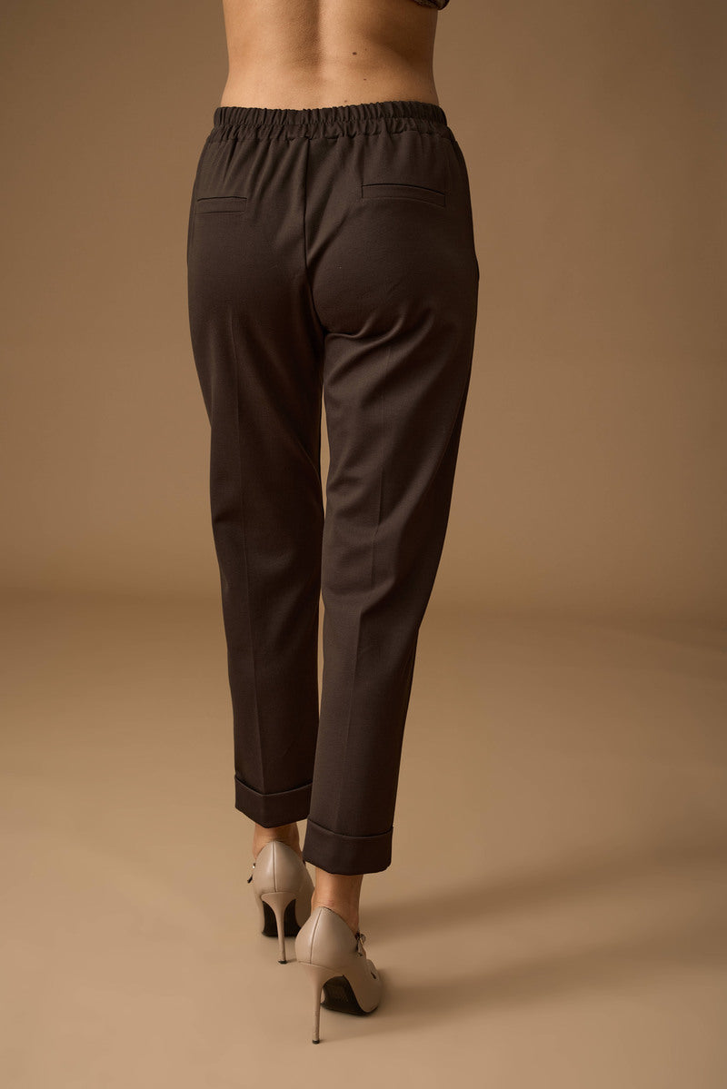 Pantalone Punto Milano testa di moro|Colore:Testa di moro