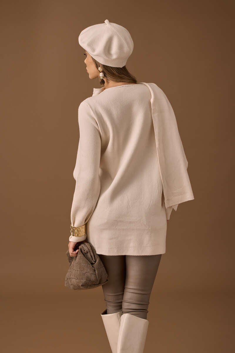 Pull Bottoni beige chiaro|Colore:Beige chiaro