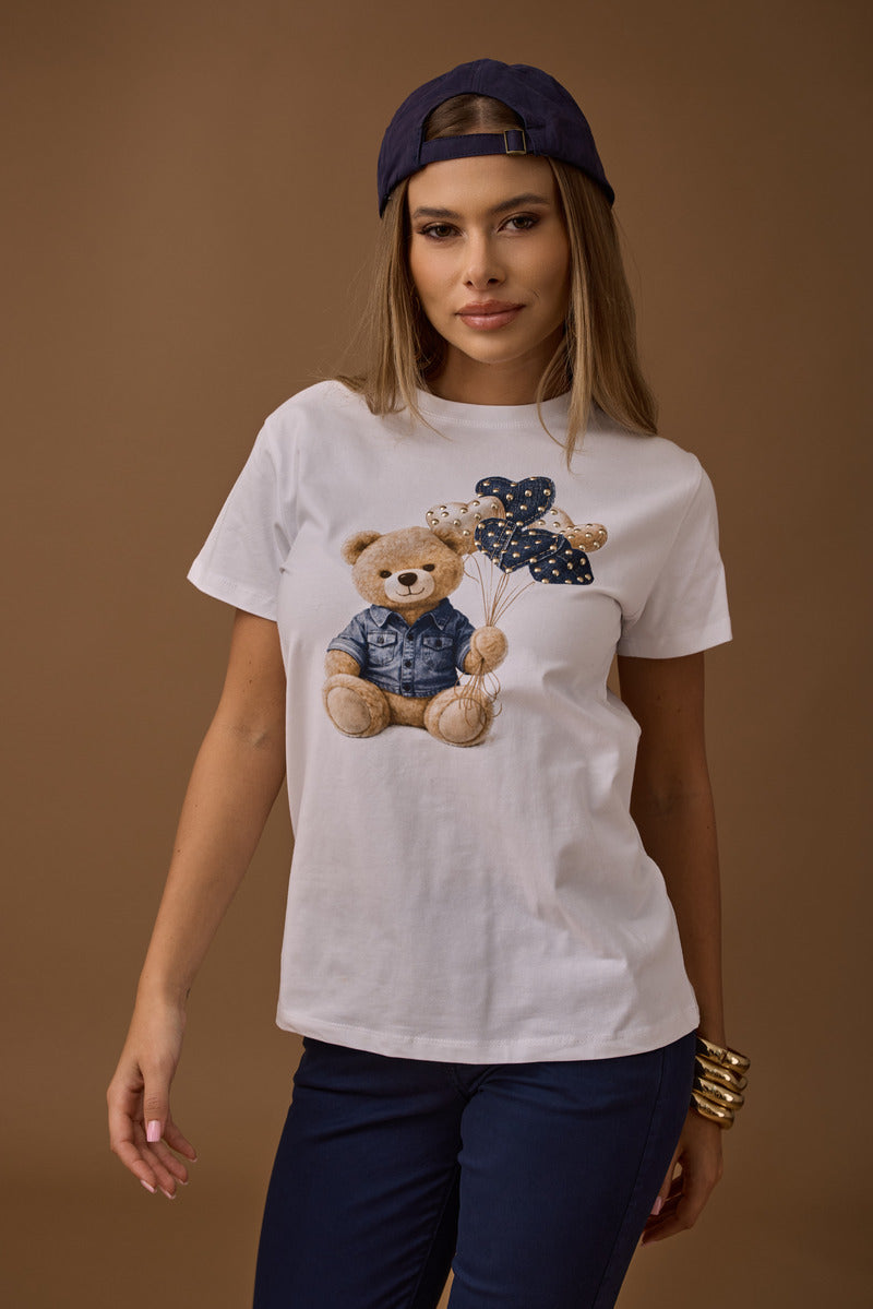 T-Shirt Teddy Ballon Blu|Colore:Blu