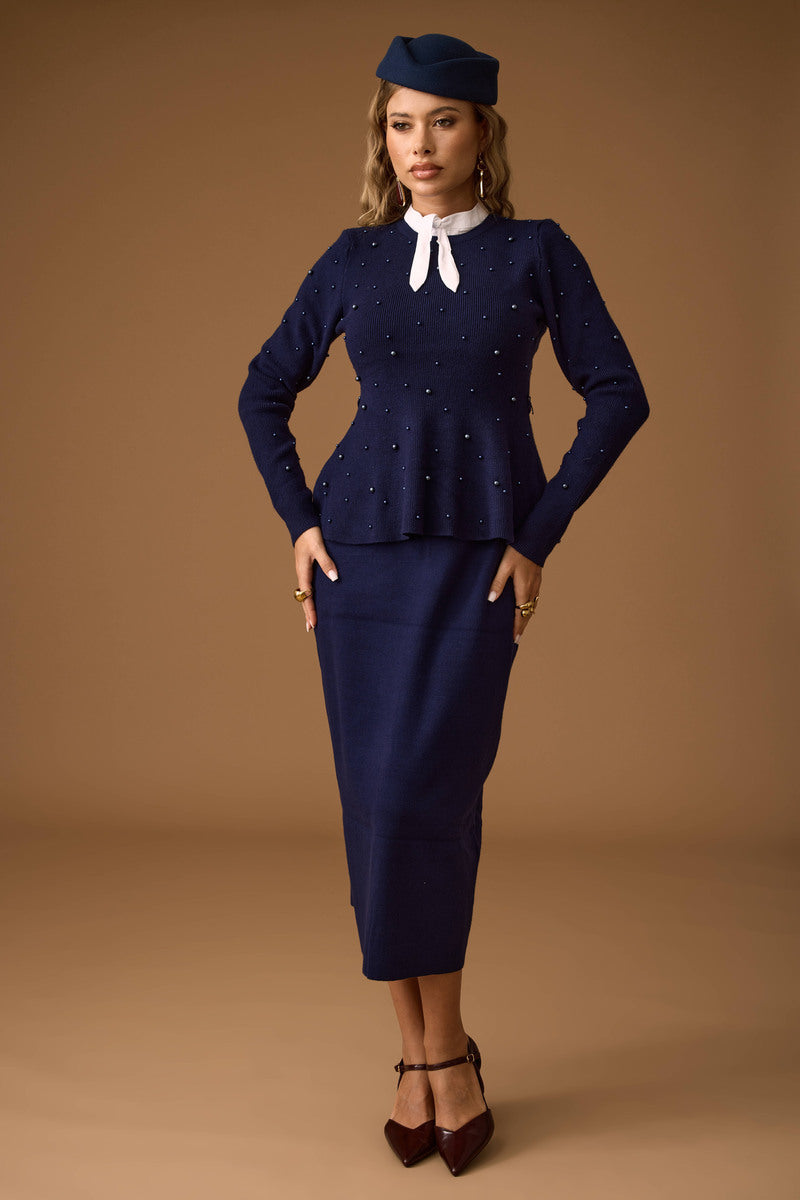 Coordinato Perle blu|Colore:Blu