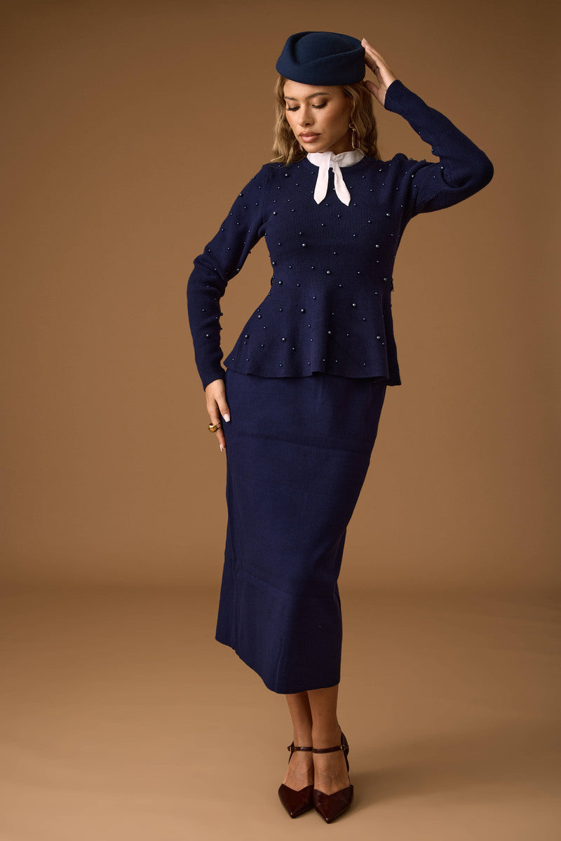 Coordinato Perle blu|Colore:Blu