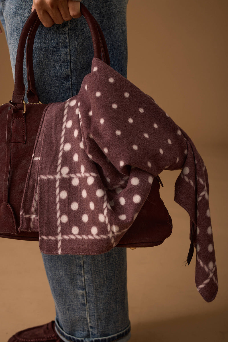 Foulard Pois borgogna|Colore:Borgogna