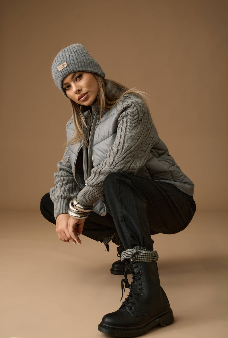 Giubbino In Maglia grigio|Colore:Grigio