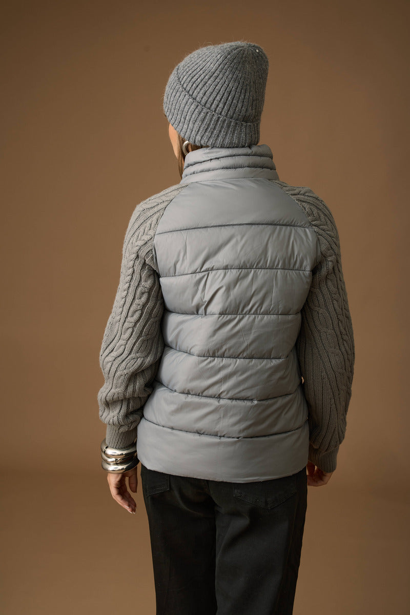 Giubbino In Maglia grigio|Colore:Grigio