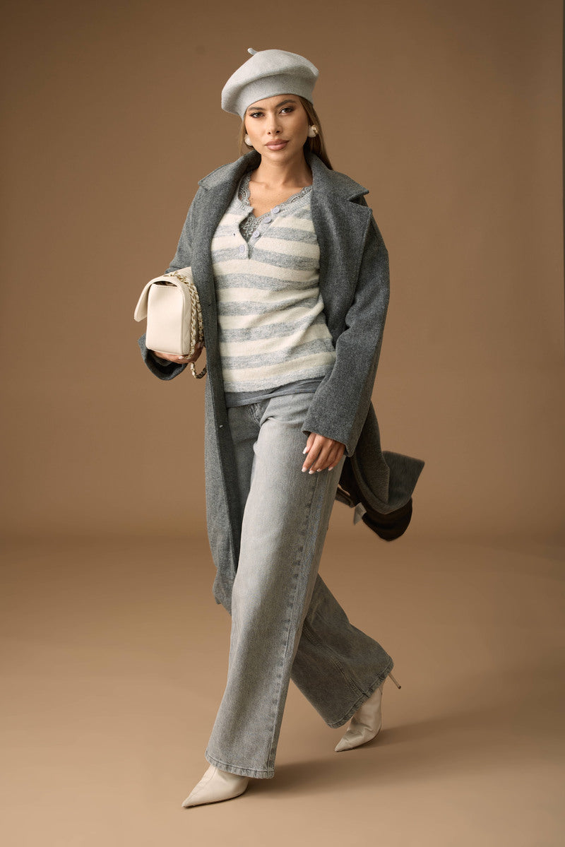 Jeans Dritto denim grigio|Colore:Denim grigio