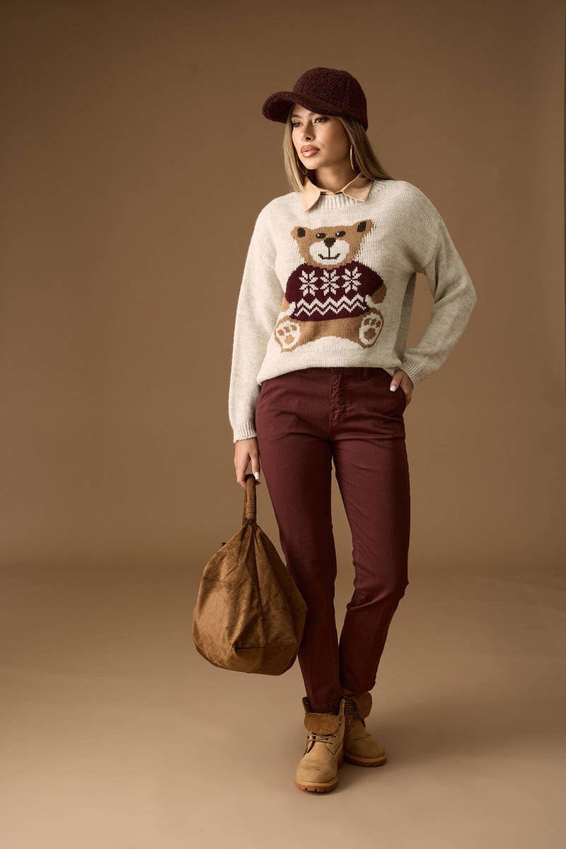 Pantalone Basic Borgogna|Colore:Borgogna