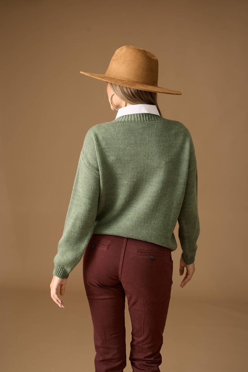 Pull Teddy verde militare|Colore:Verde militare