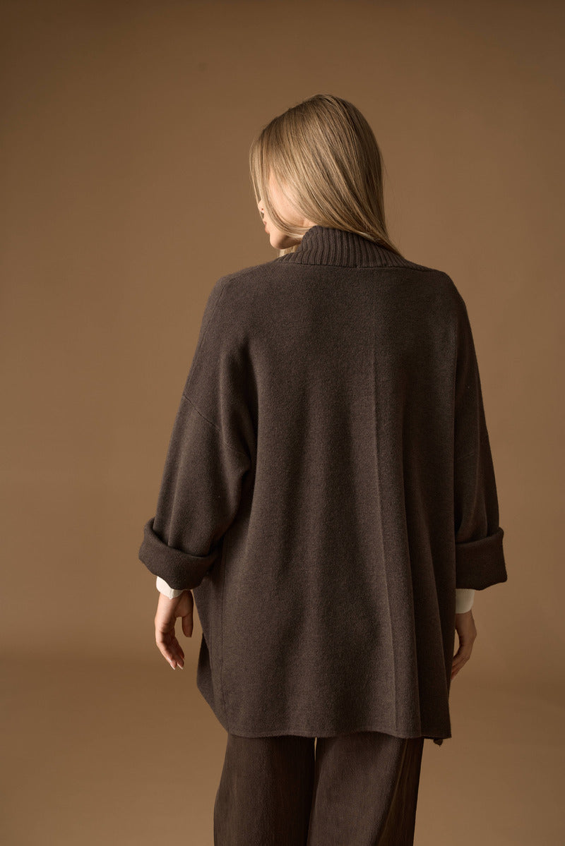 Cardigan Aperto Testa di moro|Colore:Testa di moro