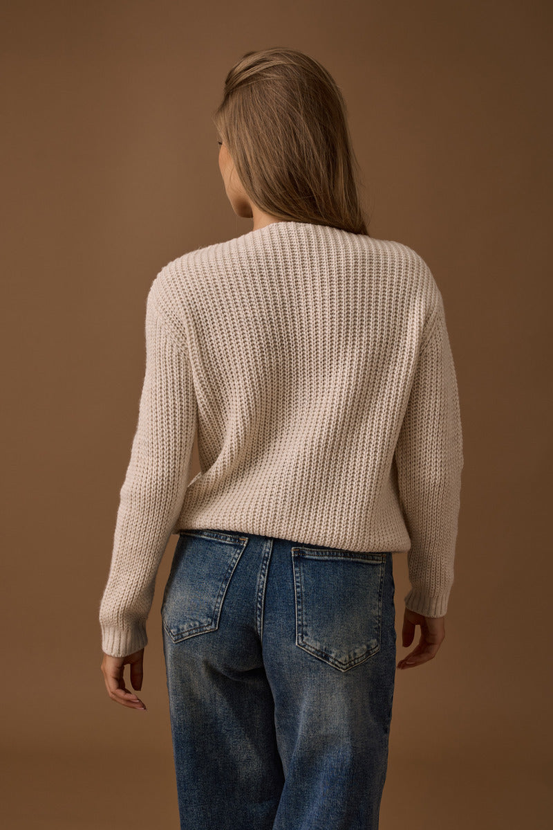 Cardigan Trecce gesso|Colore:Gesso