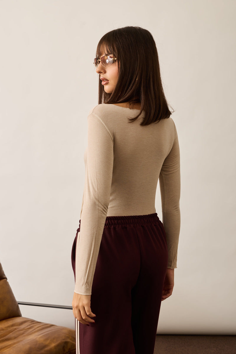 Maglia Girocollo Cashmere beige|Colore:Beige