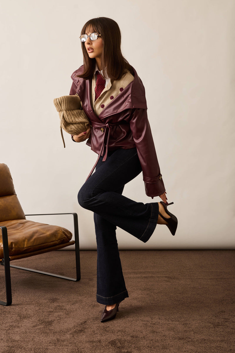 Jeans Zampa Con Fascia denim scuro|Colore:Denim scuro