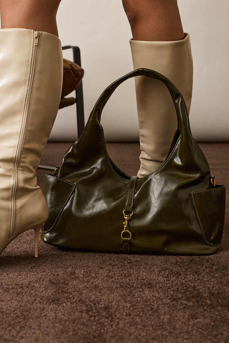 Borsa Con Fibbia verde militare|Colore:Verde militare