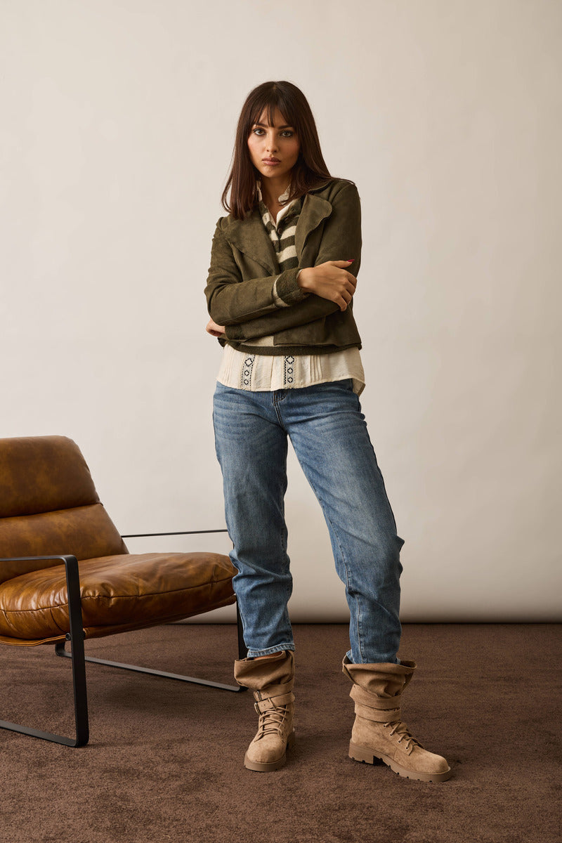 Jeans Carrot Fit denim|Colore:Denim