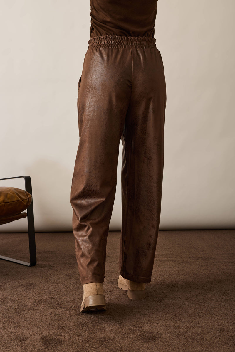 Pantalone Nabuk testa di moro|Colore:Testa di moro