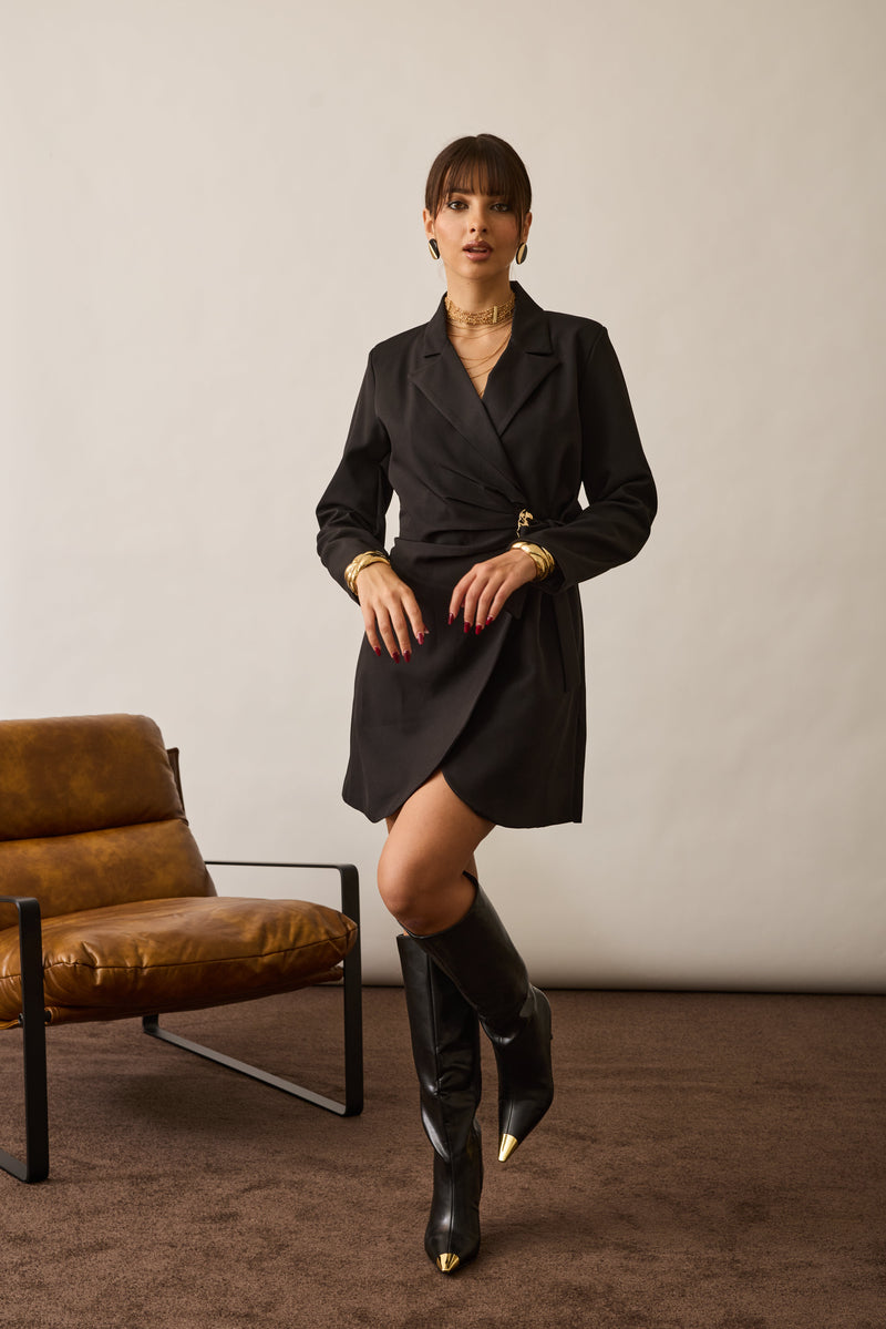 Abito Blazer Con Allacciatura nero|Colore:Nero