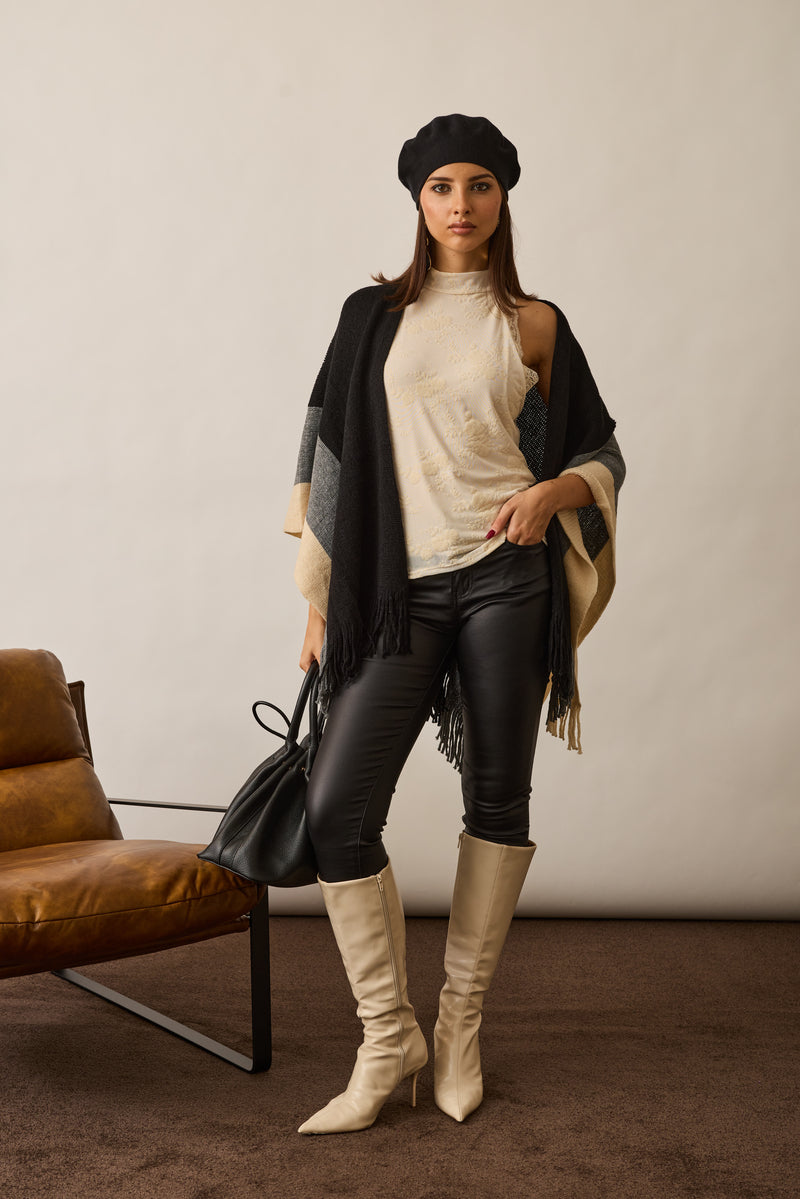 Skinny Spalmato nero|Colore:Nero
