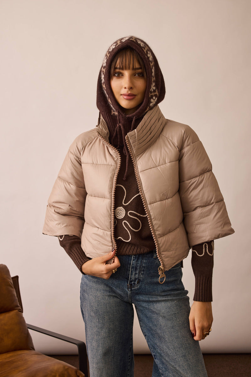 Giubbino Manica 3/4 beige|Colore:Beige