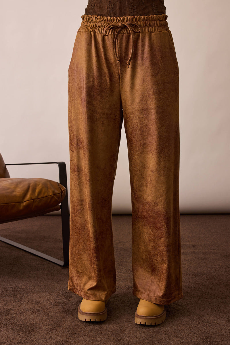 Pantalone Nabuk Tabacco|Colore:Tabacco