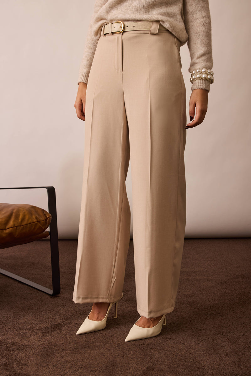 Pantalone Palazzo beige|Colore:Beige