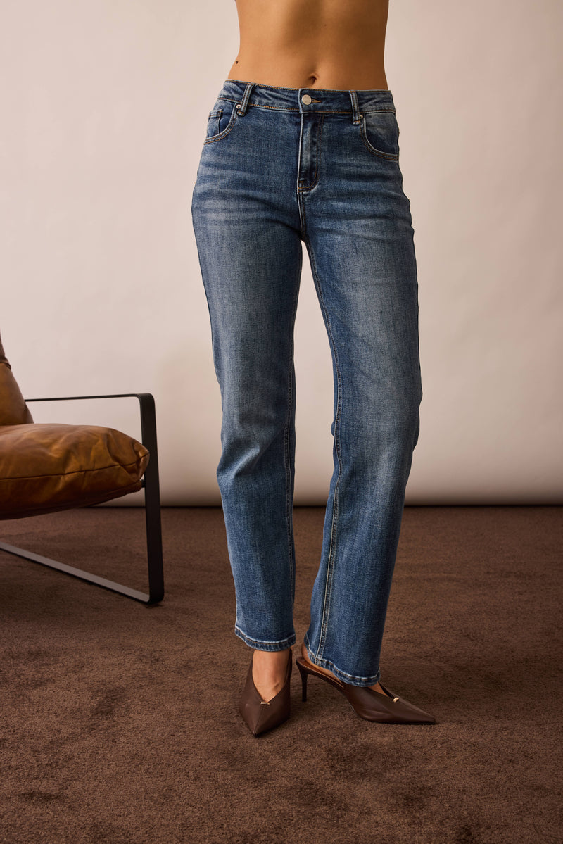 Jeans Dritto denim|Colore:Denim