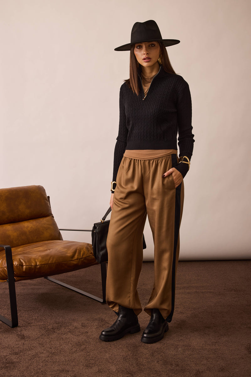 Pantalone Fascia tabacco|Colore:Tabacco