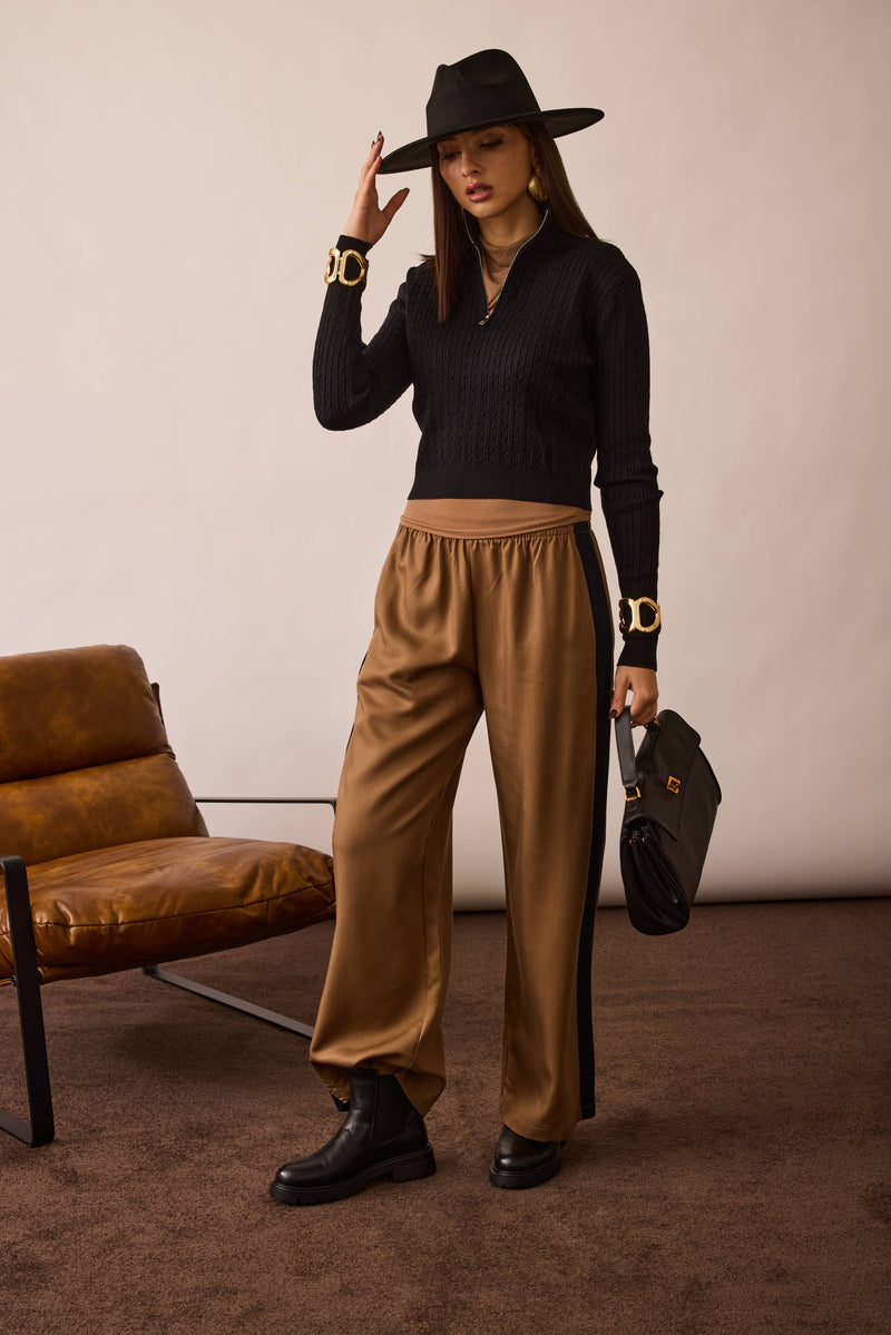 Pantalone Fascia tabacco|Colore:Tabacco