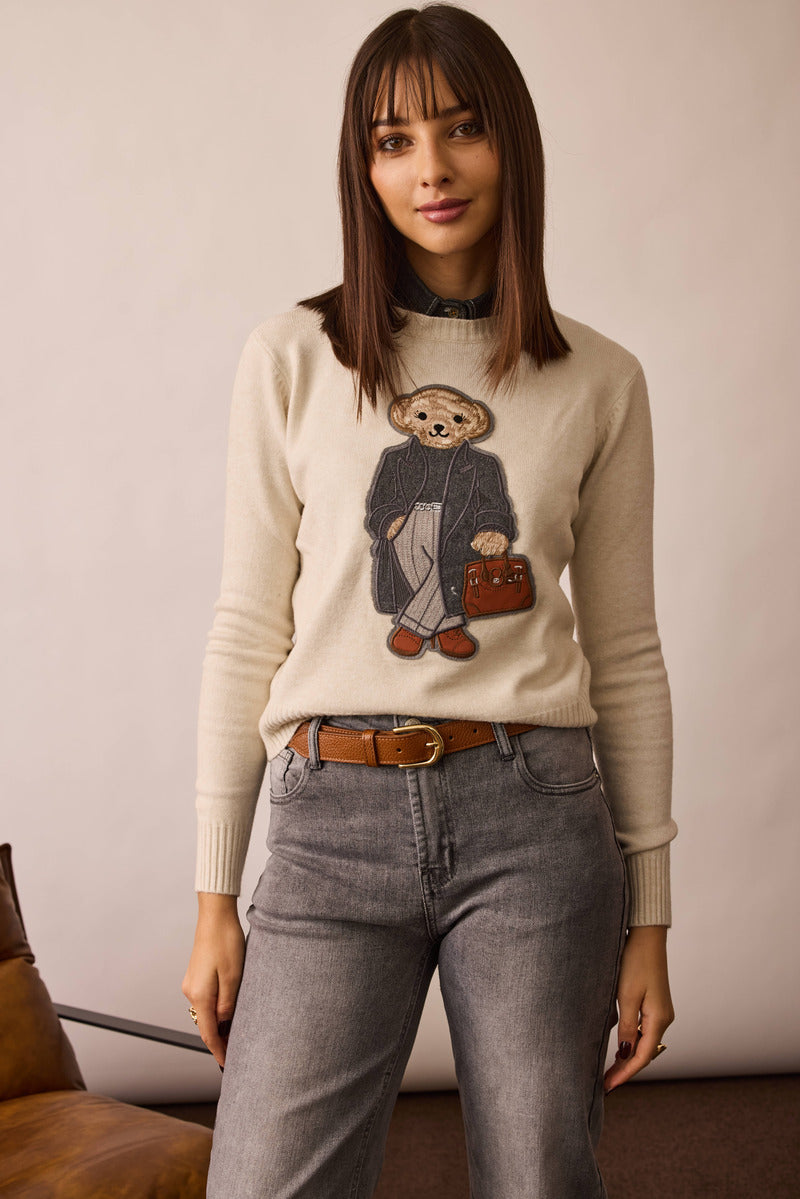 Pull Teddy gesso|Colore:Gesso