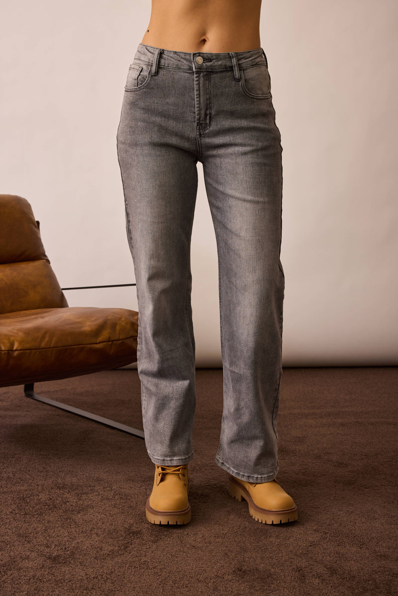 Jeans Dritto denim grigio|Colore:Denim grigio