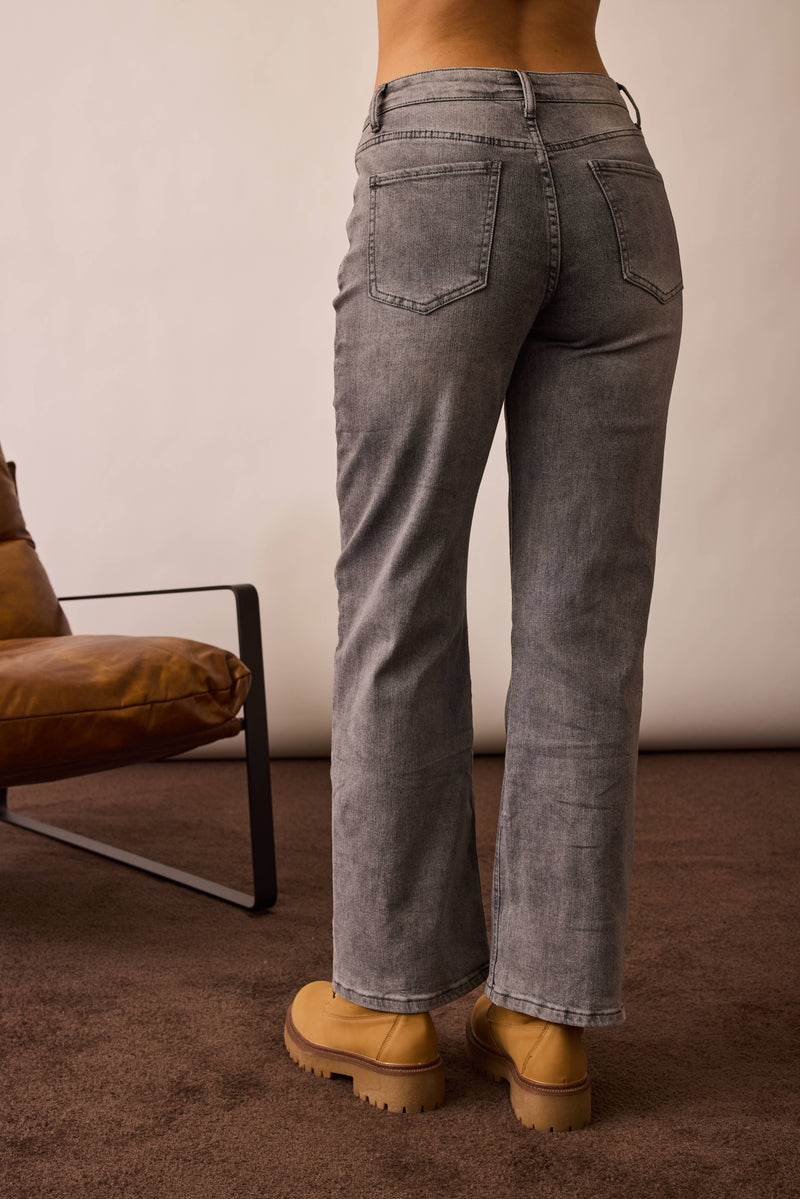 Jeans Dritto denim grigio|Colore:Denim grigio