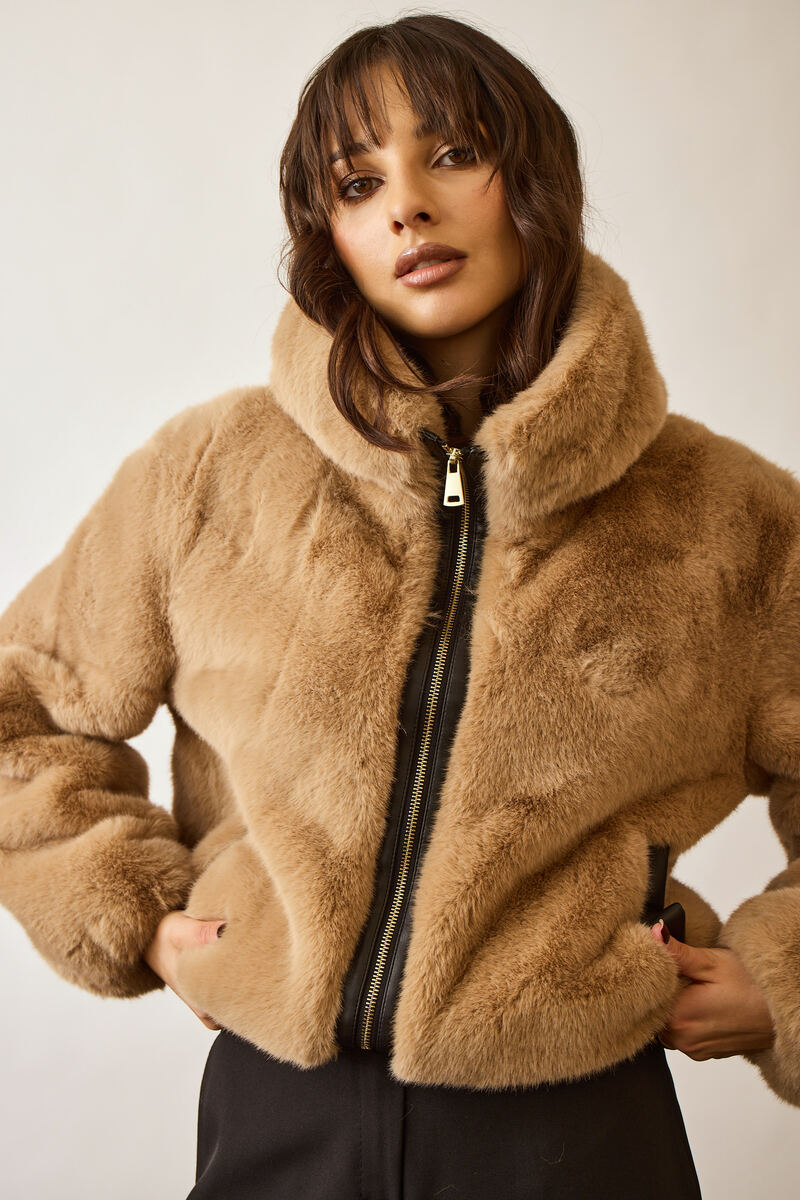 Bomber Teddy beige|Colore:Beige