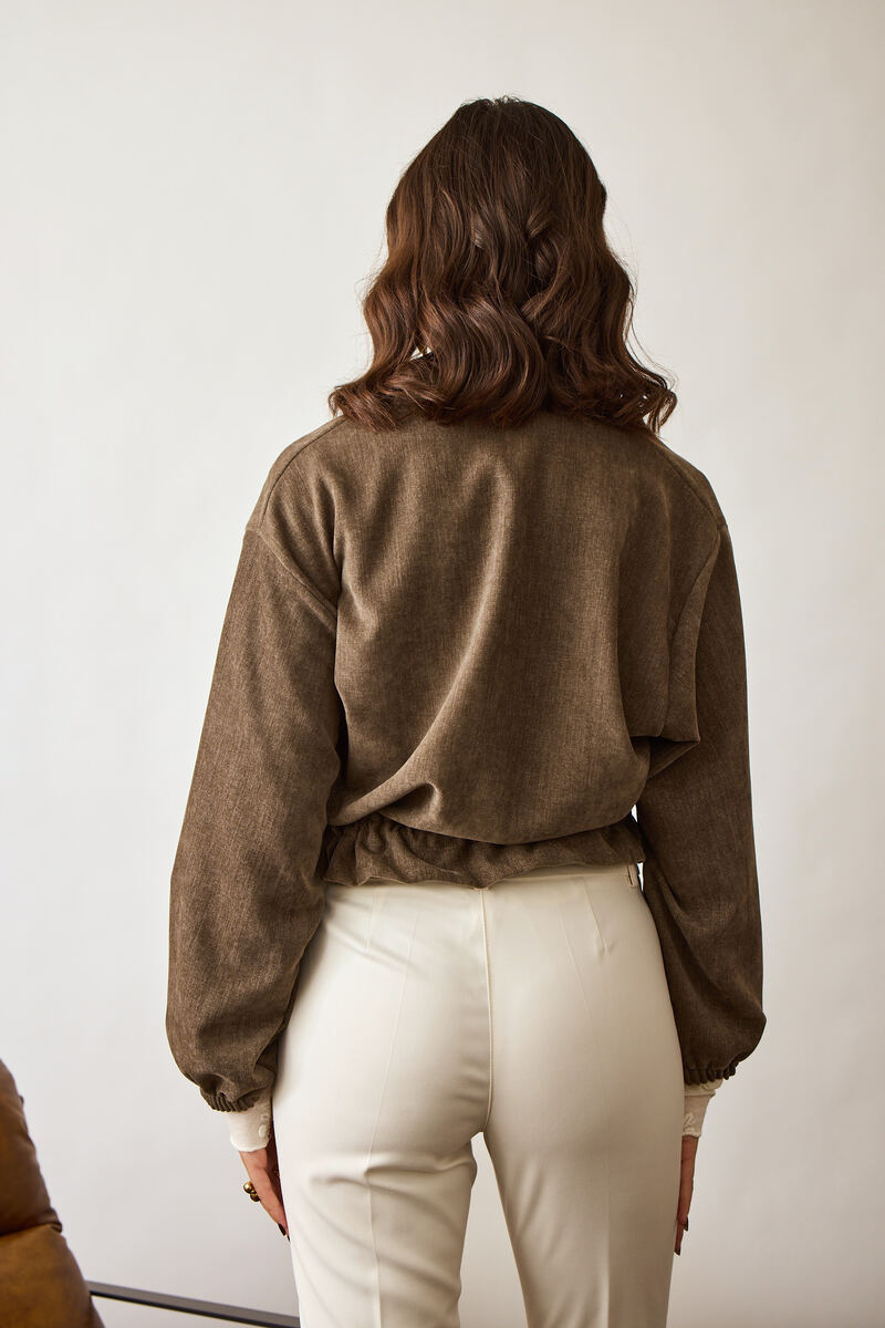 Bomber Morbido fango|Colore:Fango