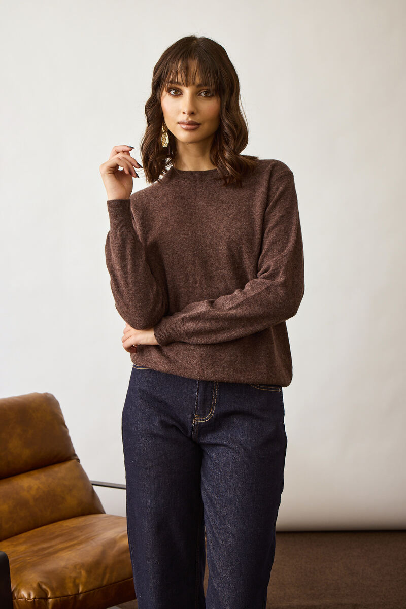 Pull Girocollo testa di moro|Colore:Testa di moro