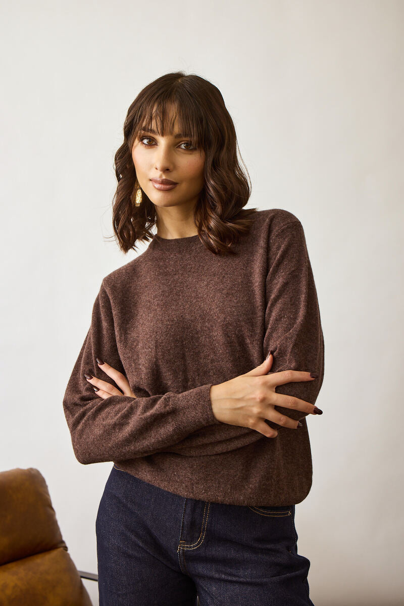 Pull Girocollo testa di moro|Colore:Testa di moro