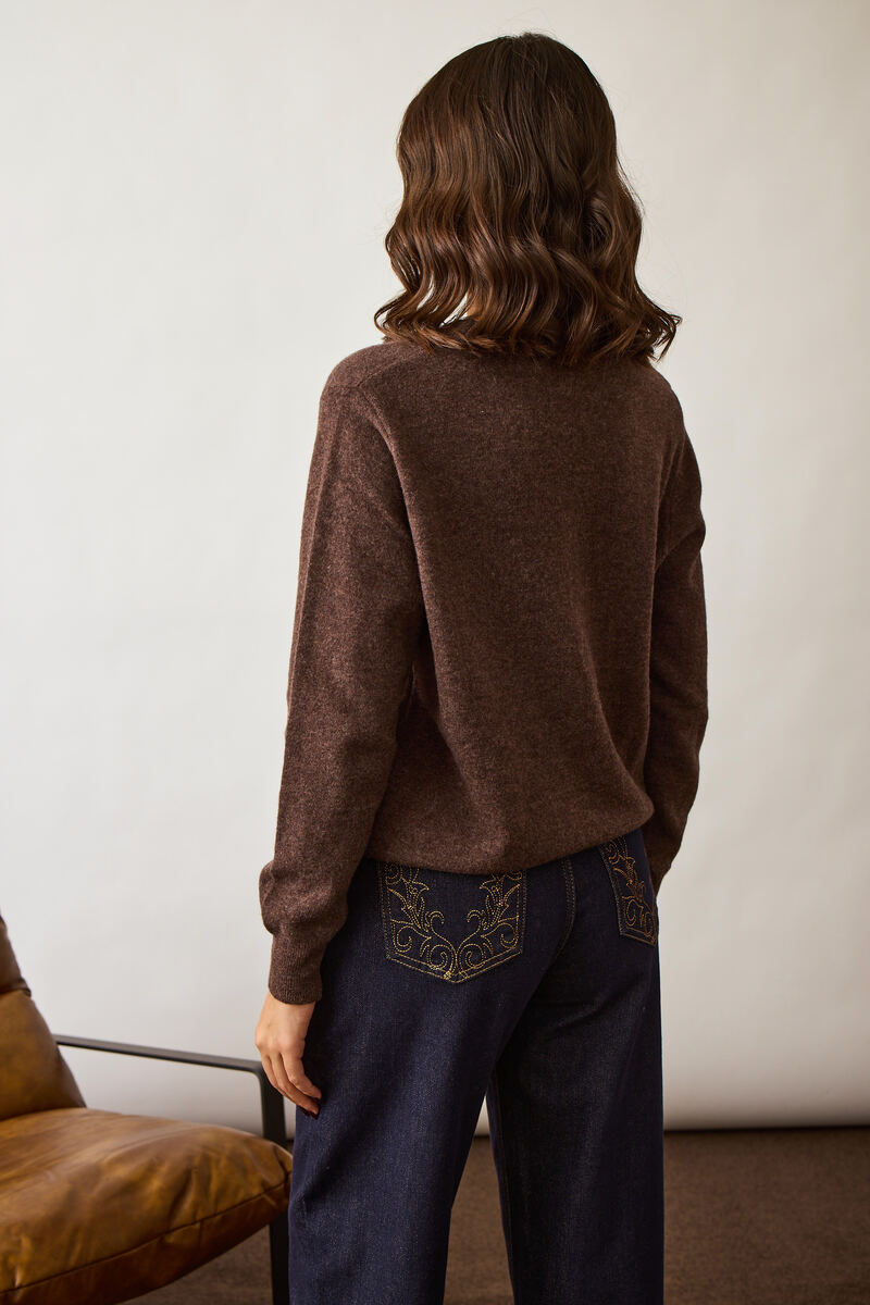 Pull Girocollo testa di moro|Colore:Testa di moro