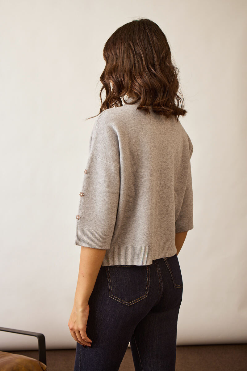 Pull Fiori grigio|Colore:Grigio