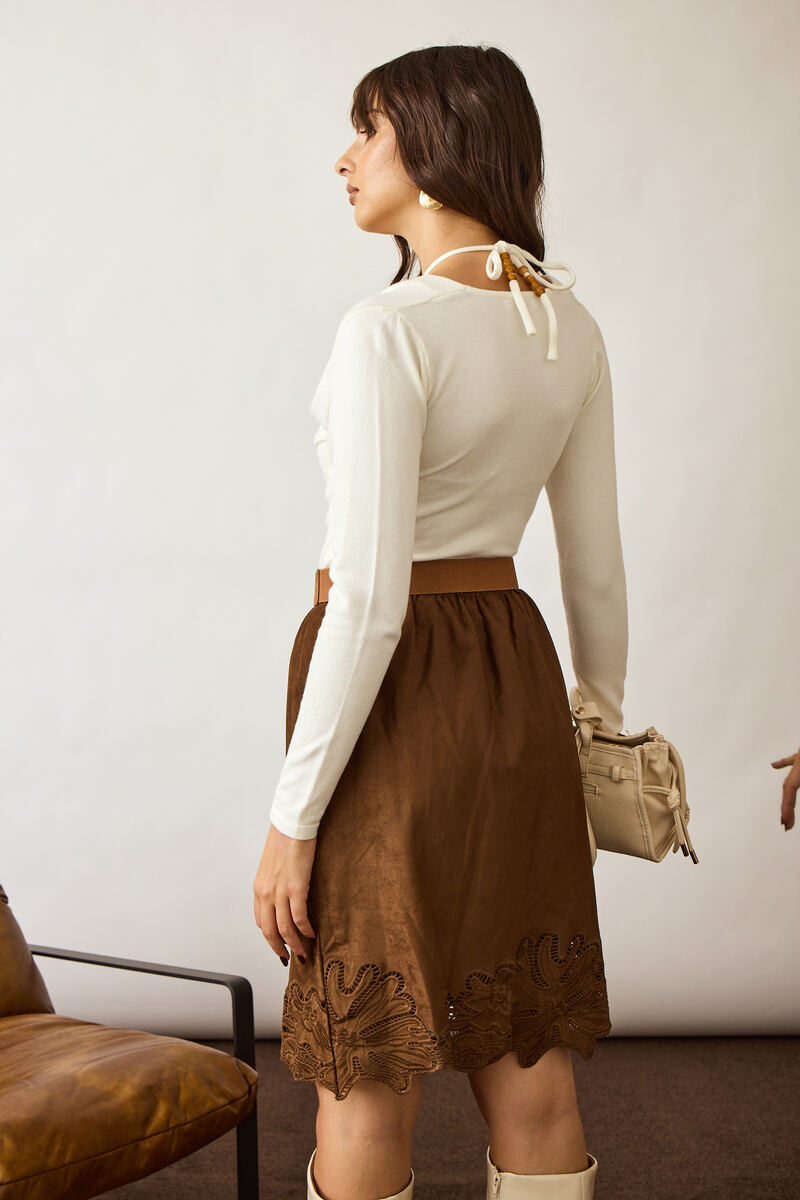 Maglia Con Pietrine panna|Colore:Panna