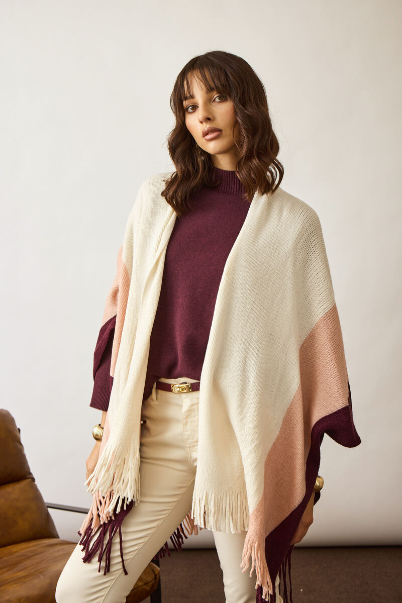 Mantella Fasce Panna|Colore:Panna