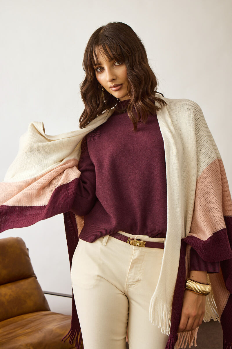 Mantella Fasce Panna|Colore:Panna