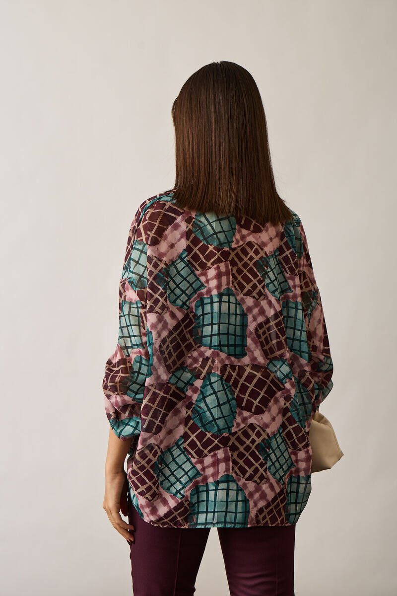 Camicia Quadri acquamarina|Colore:Acquamarina