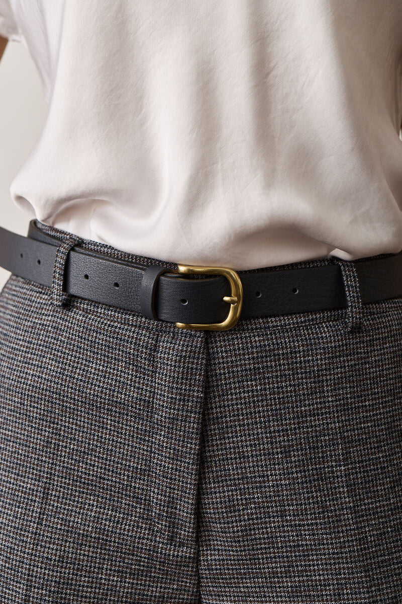 Cintura Basic Vera Pelle blu|Colore:Blu