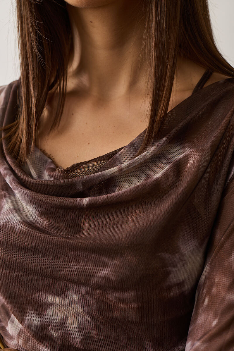 Maglia Fantasia Astratta testa di moro|Colore:Testa di moro